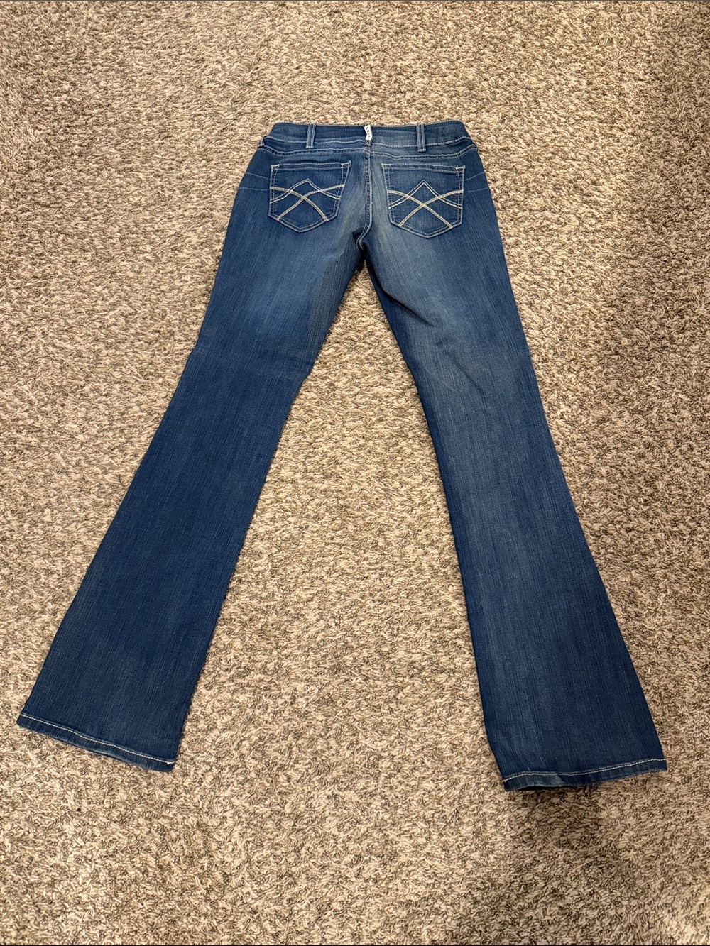 Ariat Dark Blue Flare Jeans with Decorative Back Stitching